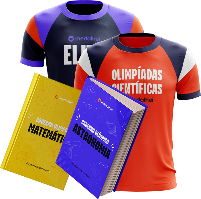 Kit Oficial Medalhei Elite com camisetas e cadernos olímpicos