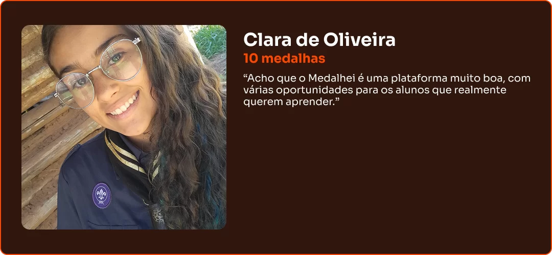 Depoimento de aluno Medalhei